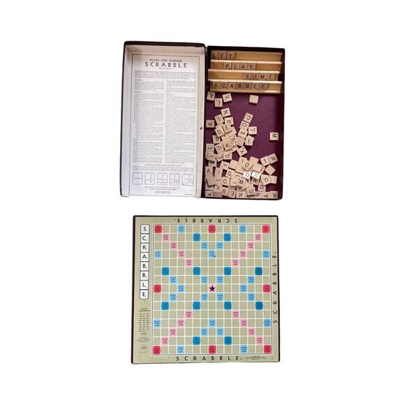 Vintage 1953 Scrabble Board Game; Complete Set - Picture 2 of 3